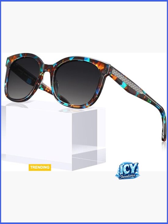 Retro Cat Eye Acetate Sunglasses for Women, Polarized UV Protection with main image 5